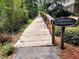 Private boardwalk leading through lush landscaping to a waterfront area at 8389 Chisolm Plantation Rd, Edisto Island, SC 29438