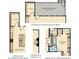 Optional floor plan layouts for the kitchen, fireplace, and owner's bath at 1445 Clay Field Trl, Summerville, SC 29485