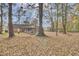 View of backyard with trees and fallen leaves at 223 Pointer Dr, Summerville, SC 29485