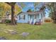 Charming blue cottage with white trim, front porch, and large yard at 2675 Houston St, North Charleston, SC 29405