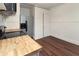 Compact kitchen with stainless steel appliances, wood countertops, and ample cabinet space at 1808 Calvert St, North Charleston, SC 29405