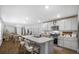 Modern kitchen with gray cabinets and an island at 195 Coral Sunset Way, Summerville, SC 29486