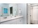Clean bathroom with double vanity and shower/tub combo at 302 Tiliwa St, Summerville, SC 29486