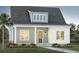 Charming two-story home with gray siding, white trim, and a covered porch at 347 Trailmore Ln, Summerville, SC 29486
