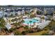 Aerial view of community pool and surrounding homes at 356 Garden Lily Ln, Summerville, SC 29485
