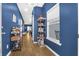 Bright entryway with blue walls and wood flooring at 356 Garden Lily Ln, Summerville, SC 29485