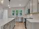 Modern kitchen featuring stainless steel appliances and light gray cabinets at 5138 Double Eagle Loop, Summerville, SC 29485