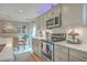 Updated kitchen featuring stainless steel appliances and white cabinets at 3591 Bayou Rd, Johns Island, SC 29455