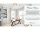 Bright home office features built-in shelves and a wooden desk at 744 Blueway Ave, Summerville, SC 29486