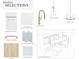 Kitchen features white cabinets, quartz countertops, and gold hardware at 744 Blueway Ave, Summerville, SC 29486