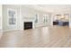 Spacious living room featuring a fireplace and hardwood floors at 744 Blueway Ave, Summerville, SC 29486