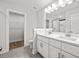 Bathroom boasts double vanity and walk-in shower at 929 Long Point Rd, Mount Pleasant, SC 29464
