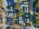 Aerial view of neighborhood with houses and roads at 1328 Cottonwood St, Charleston, SC 29403