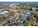 Aerial view showing home's location near the water at 1328 Cottonwood St, Charleston, SC 29403