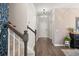 Hallway with hardwood floors and herringbone wall at 309 Blue Shadows Ct, Summerville, SC 29486