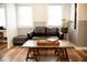 Relaxing living room with leather couch and coffee table at 819 Misty Ridge Ln, Walterboro, SC 29488