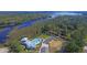 Community pool and clubhouse near a waterway at 109 Peninsula Dr, Hollywood, SC 29470