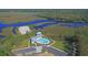Community pool and clubhouse with waterfront access at 109 Peninsula Dr, Hollywood, SC 29470