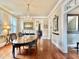 Charming dining room with hardwood floors and chandelier at 12 John St # Includes 8 & 10, Charleston, SC 29403