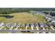 Aerial view of a new suburban neighborhood with houses and ponds at 120 Clear Tide Dr, Summerville, SC 29486