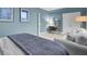 Bright bedroom with a comfy bed and a vanity area at 144 Clear Bend Ln, Summerville, SC 29486