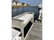 Wooden table on the dock with white top at 2 Mcdonough Rd # B-19, Folly Beach, SC 29439