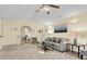 Living room with vaulted ceiling, neutral decor and a view of the kitchen at 318 Parish Parc Dr, Summerville, SC 29485