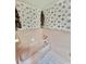 Pink bathroom with vintage tile and bathtub at 208 Howard St, Varnville, SC 29944