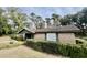 Brick ranch house with green trim, situated on a spacious lot with mature trees at 208 Howard St, Varnville, SC 29944