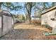 Backyard with storage shed, and wooden fence at 2735 Constitution Ave, North Charleston, SC 29405