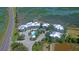 Aerial view highlighting the complex near the water at 2111 Tides End Rd, Charleston, SC 29412