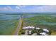 Aerial perspective of the community by the waterway at 2111 Tides End Rd, Charleston, SC 29412