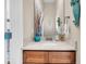 Single vanity bathroom with decorative vase and mermaid decor at 2111 Tides End Rd, Charleston, SC 29412