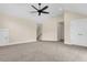 Bonus room with vaulted ceiling, ceiling fan, and access to hallway at 1064 Harriman Ln, Charleston, SC 29492
