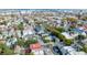 Aerial view of a charming neighborhood with colorful houses at 132 Spring St, Charleston, SC 29403
