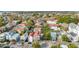 Aerial view of charming neighborhood with colorful houses at 132 Spring St, Charleston, SC 29403