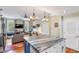 Modern kitchen with stainless steel appliances and a large island at 132 Spring St, Charleston, SC 29403