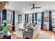 Living room with hardwood floors, fireplace, and comfortable seating at 132 Spring St, Charleston, SC 29403