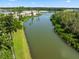 Aerial view of pond and surrounding community at 153 Belfort Pl, Summerville, SC 29486