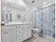Clean bathroom with double vanity and shower/tub combo at 153 Belfort Pl, Summerville, SC 29486