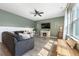 Spacious living room with large sectional sofa and fireplace at 153 Belfort Pl, Summerville, SC 29486