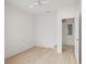 Simple bedroom with hardwood floors and closet at 1579 E Ashley Ave, Folly Beach, SC 29439