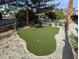 Artificial putting green in a beachfront yard at 1579 E Ashley Ave, Folly Beach, SC 29439