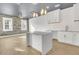 Modern kitchen features white cabinets, quartz countertops, and an island at 194 Nassau St, Charleston, SC 29403