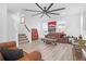 Open living area with comfortable seating, a ceiling fan, and stylish decor at 352 Herty Park Dr, Moncks Corner, SC 29461