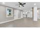 Bright living room featuring hardwood floors and ceiling fan at 2208 Bailey Dr, North Charleston, SC 29405
