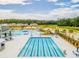 Designated lap pool lanes with a water slide and community amenities at 252 Watersglen Way, Summerville, SC 29486