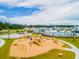 Community playground with play structures and picnic tables near pool at 252 Watersglen Way, Summerville, SC 29486