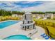 Large water slide tower next to pool and community amenities at 252 Watersglen Way, Summerville, SC 29486