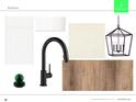 Modern kitchen design with black faucet and chandelier at 301 Flowering Peach # 203, Charleston, SC 29414
